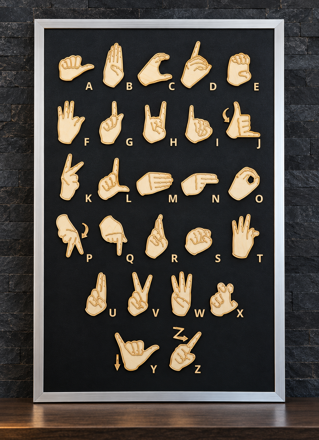 Tableau Dactylogique en Langue des Signes – Décoration Murale – Image 2