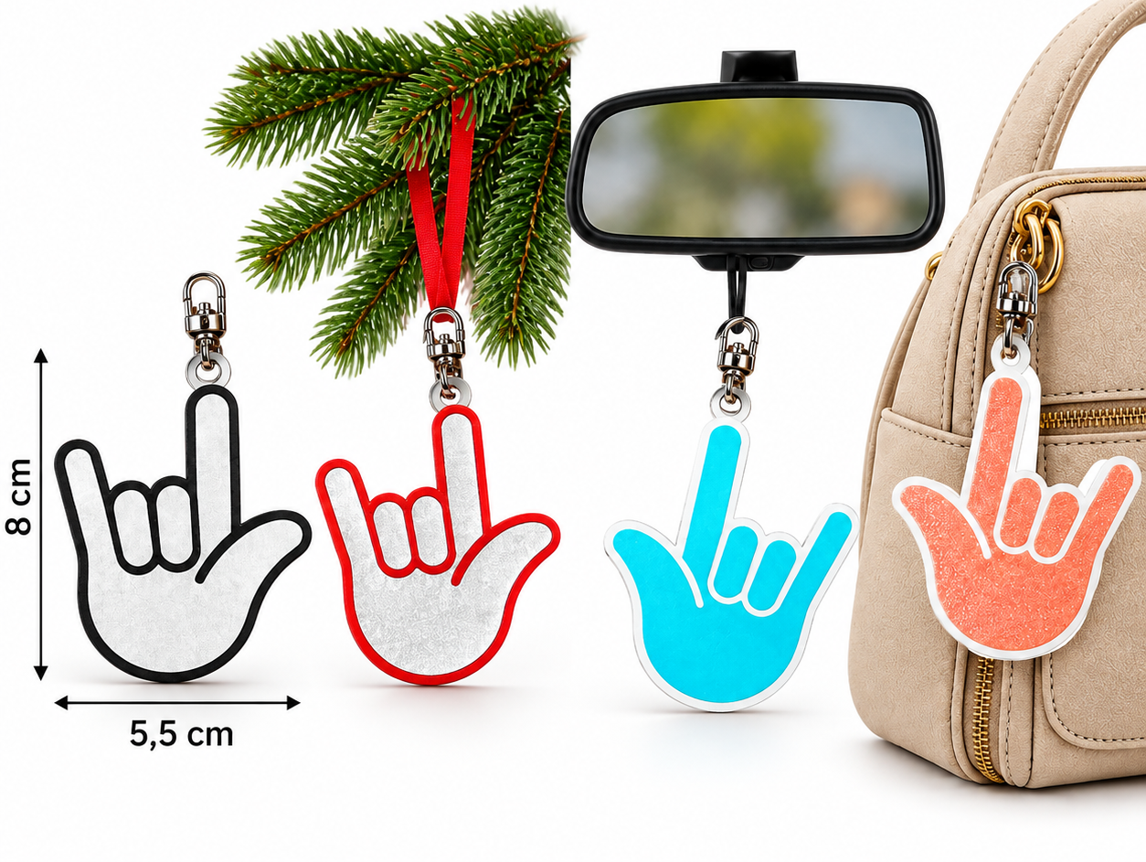 Porte-Clés “I Love You” en Bois – Image 2